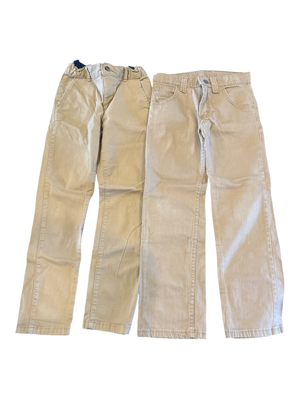 Place and Wrangler Boys Light Khaki Straight-Leg Chinos